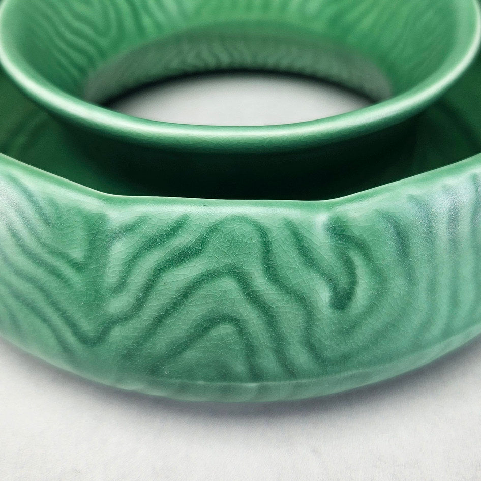 Vintage SylvaC 278 Green Posy Ring Vase, view 4