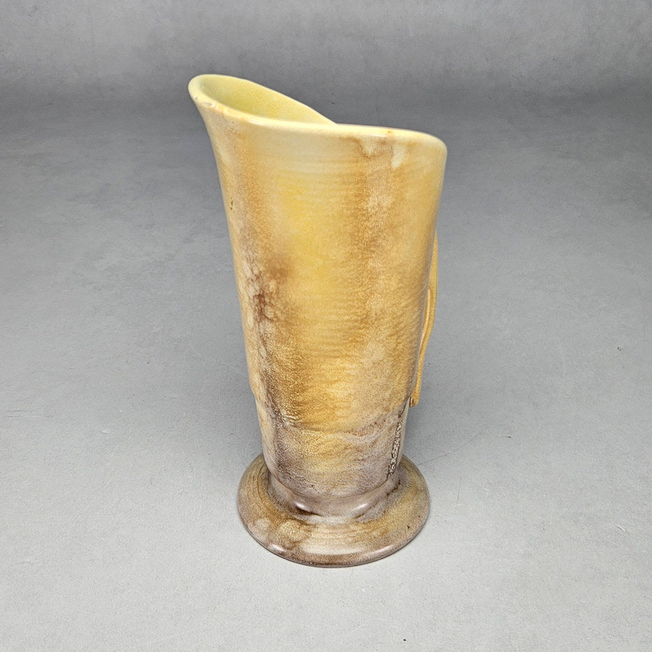 Vintage SylvaC 426 Art Deco Yellow and Brown Jug Vase, view 4