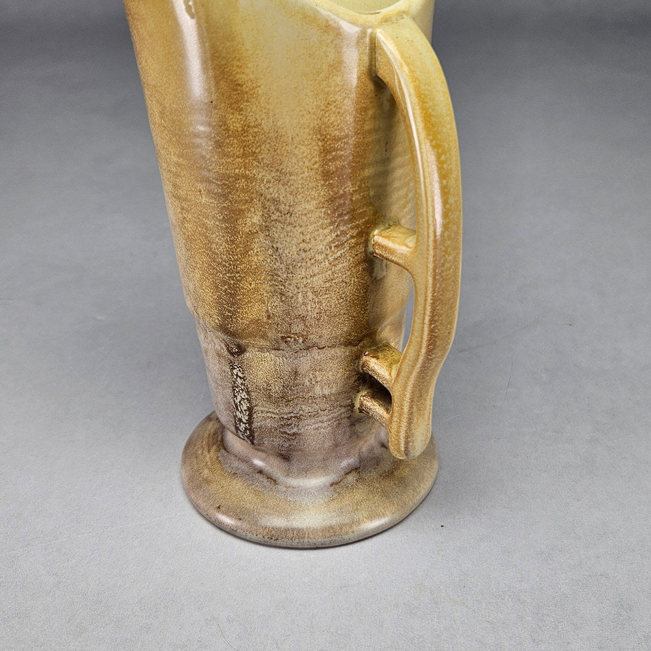 Vintage SylvaC 426 Art Deco Yellow and Brown Jug Vase, view 5