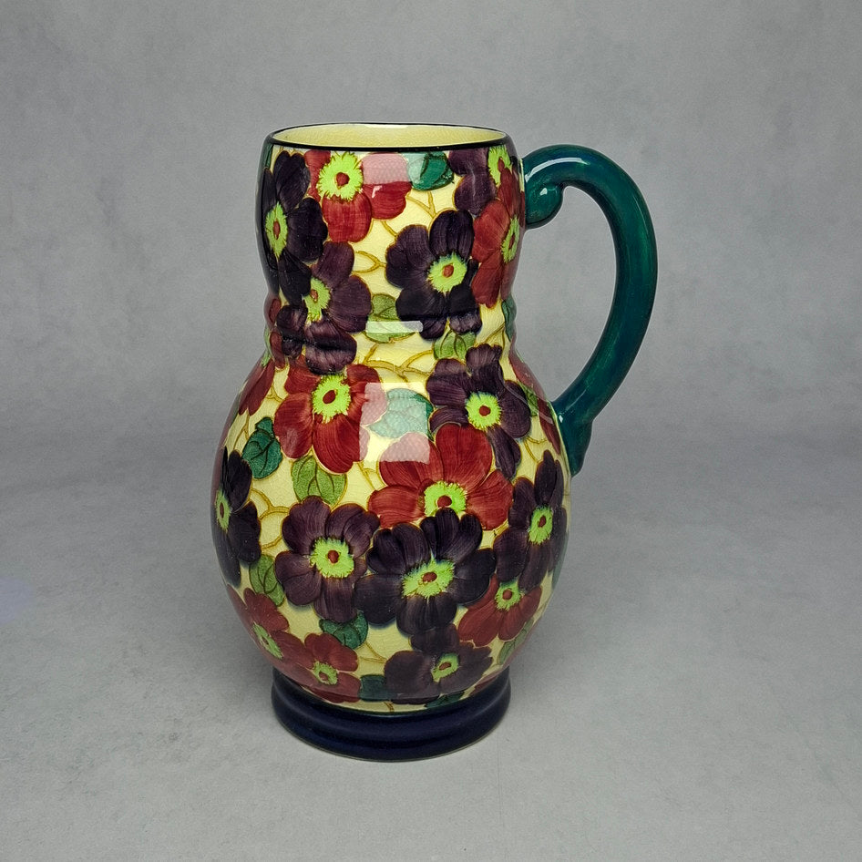 Vintage Tuscan Decoro Pottery Floral Jug