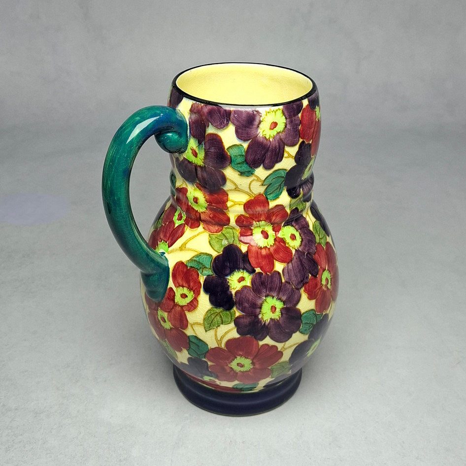 Vintage Tuscan Decoro Pottery Floral Jug