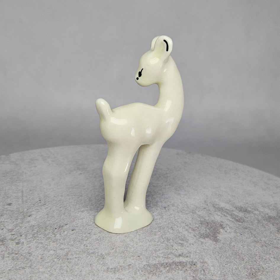 Vintage White Bone China Bokkie Figurine