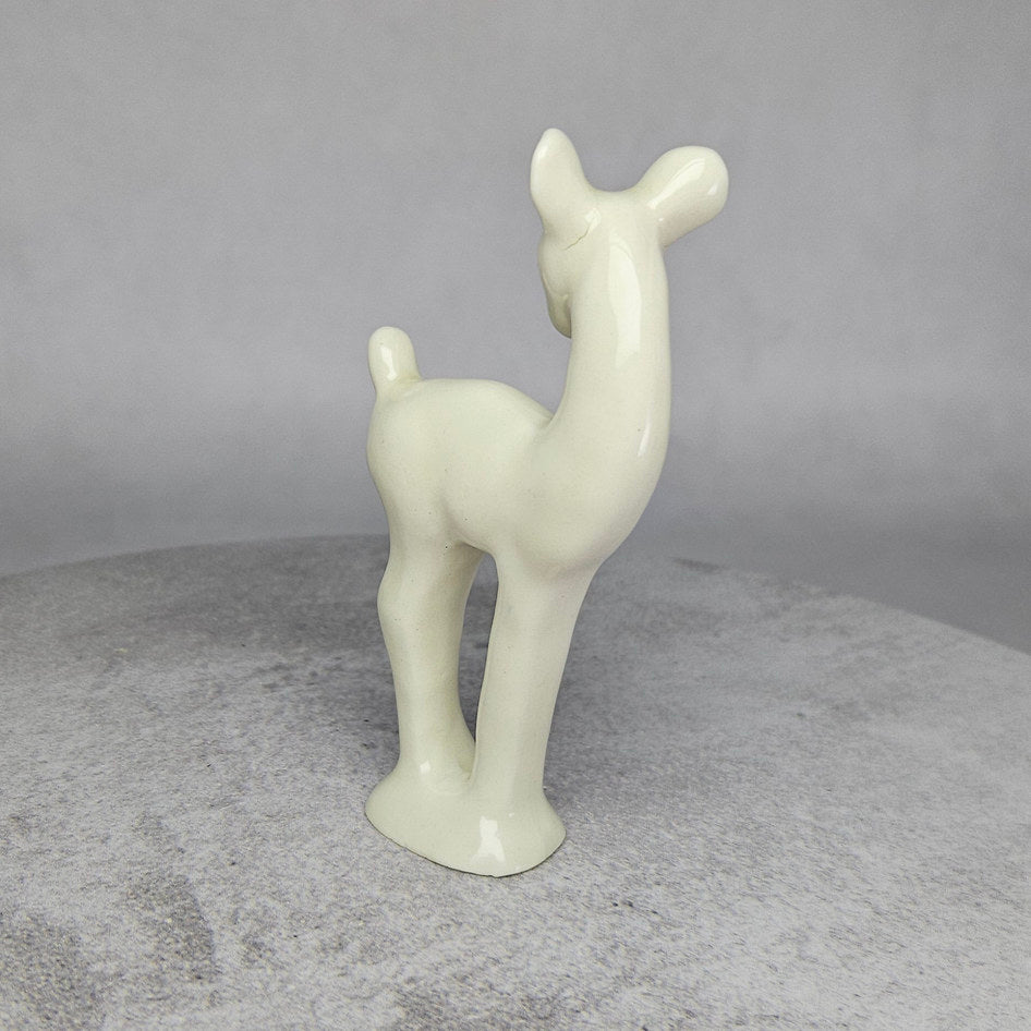 Vintage White Bone China Bokkie Figurine