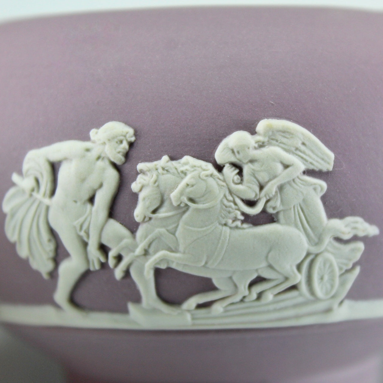 Wedgwood Lilac Jasperware Creamer with Neoclassical Relief Figures