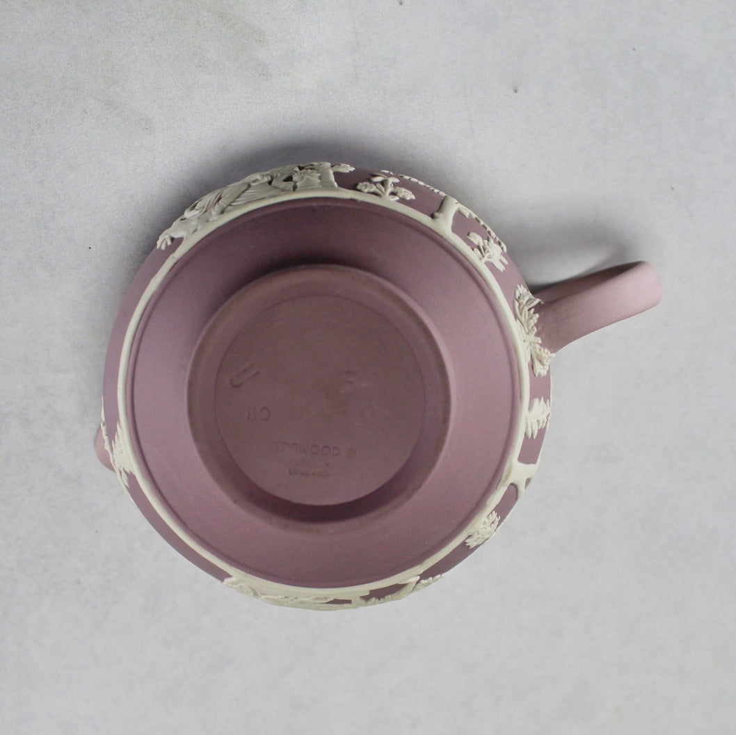 Wedgwood Lilac Jasperware Creamer with Neoclassical Relief Figures