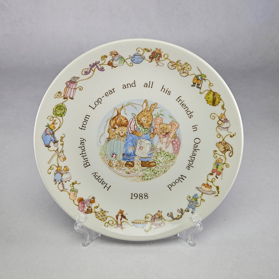 Wedgwood Oakapple Wood Happy Birthday 1998 Plate
