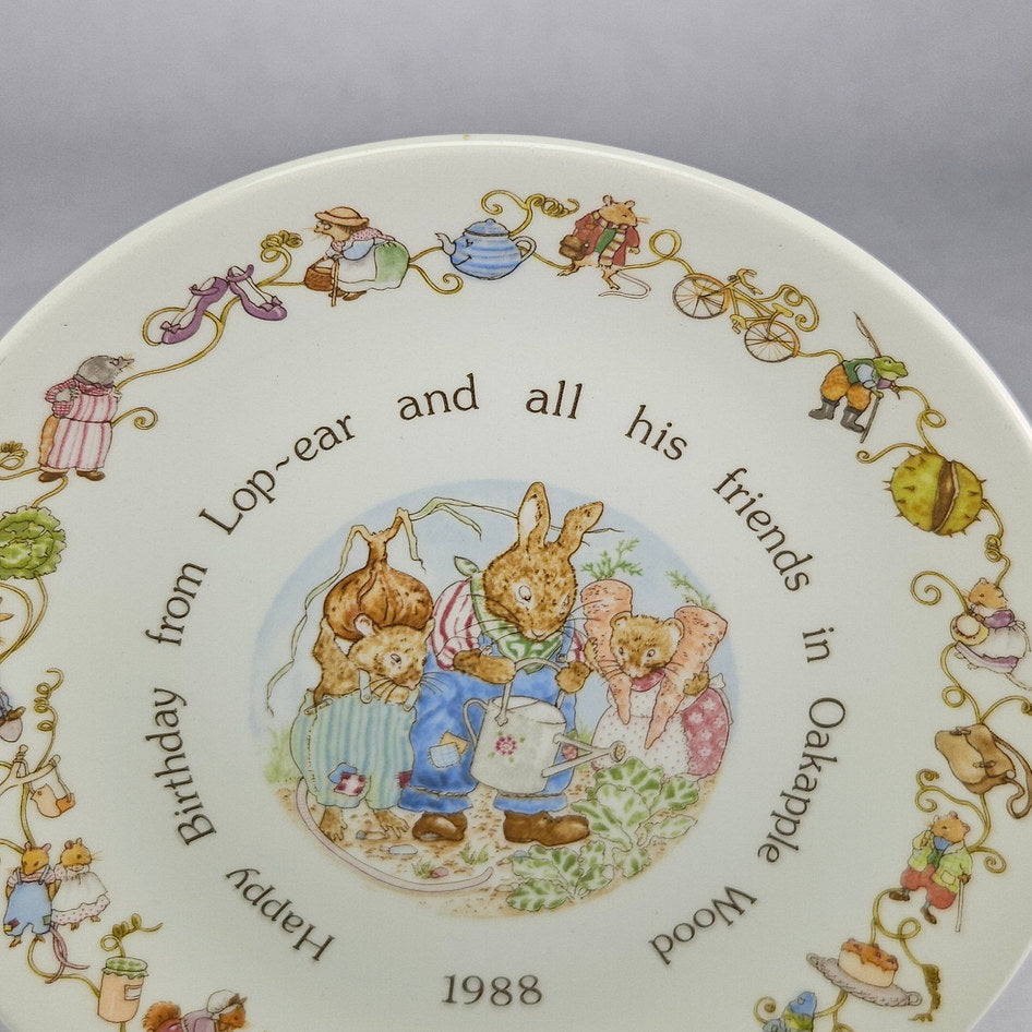 Wedgwood Oakapple Wood Happy Birthday 1998 Plate