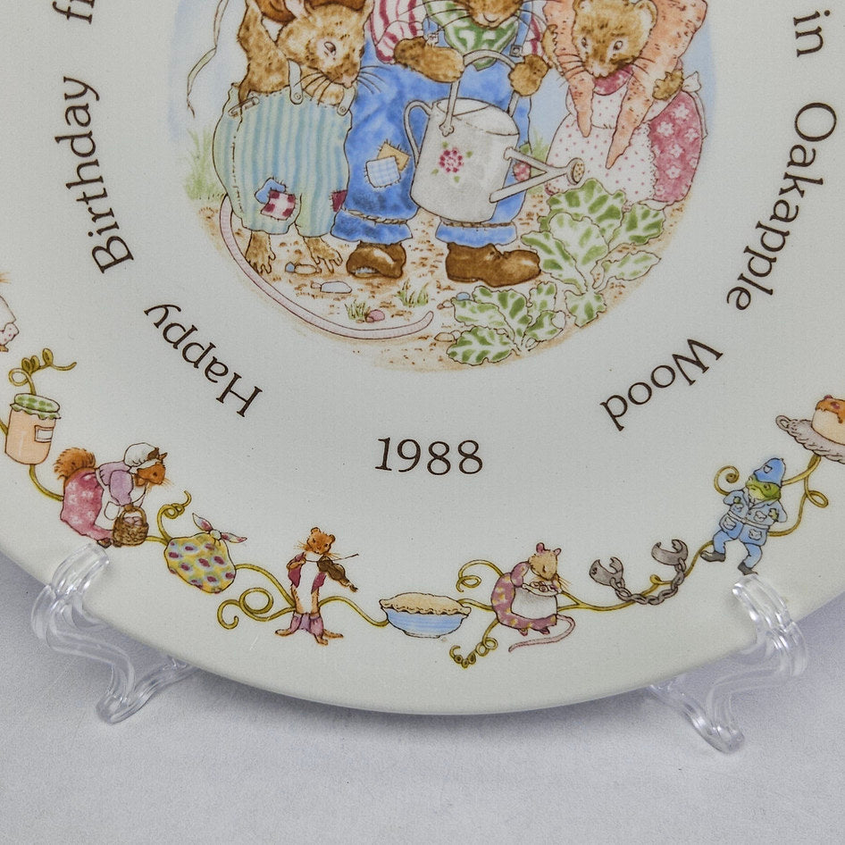 Wedgwood Oakapple Wood Happy Birthday 1998 Plate