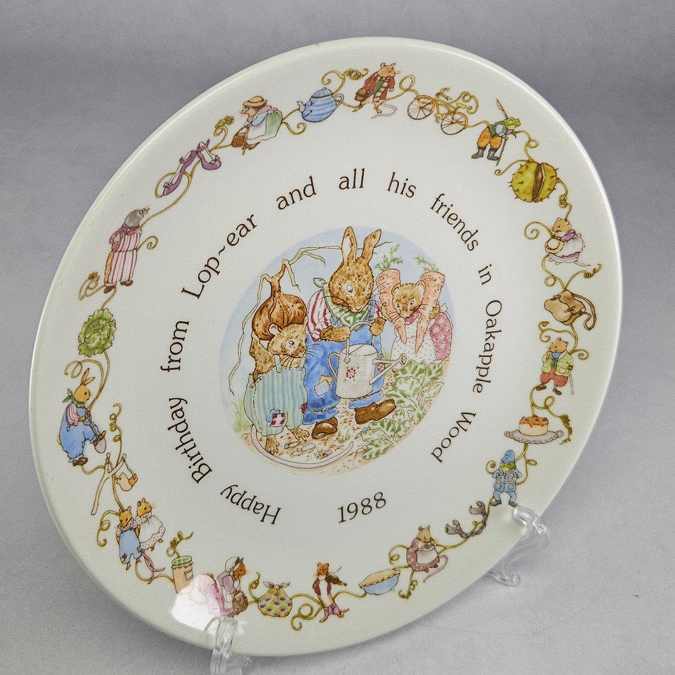 Wedgwood Oakapple Wood Happy Birthday 1998 Plate