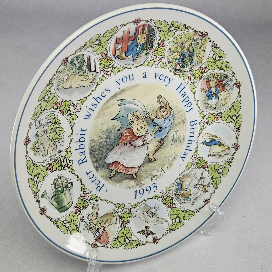 Wedgwood Peter Rabbit 1993 Birthday Plate