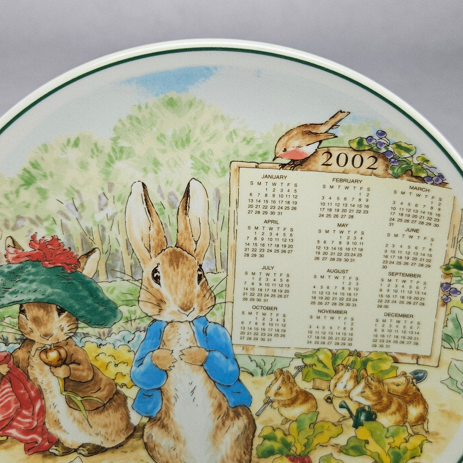 Wedgwood Peter Rabbit 2002 Calendar Plate