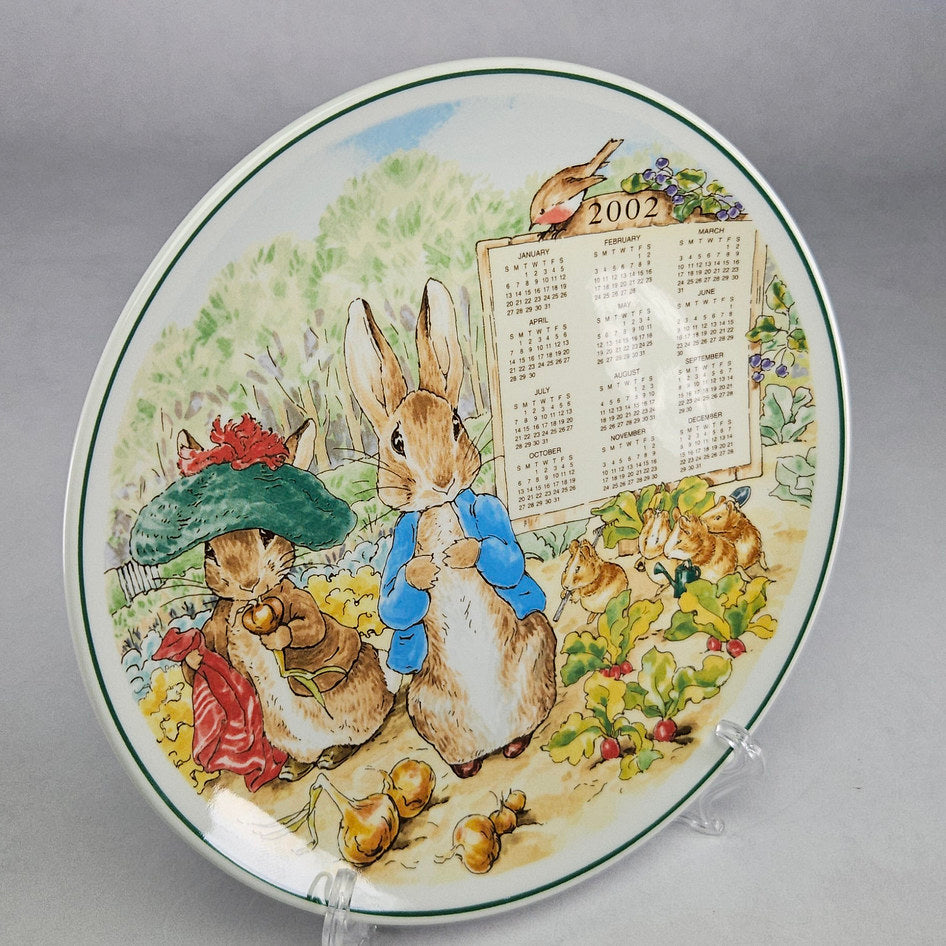 Wedgwood Peter Rabbit 2002 Calendar Plate
