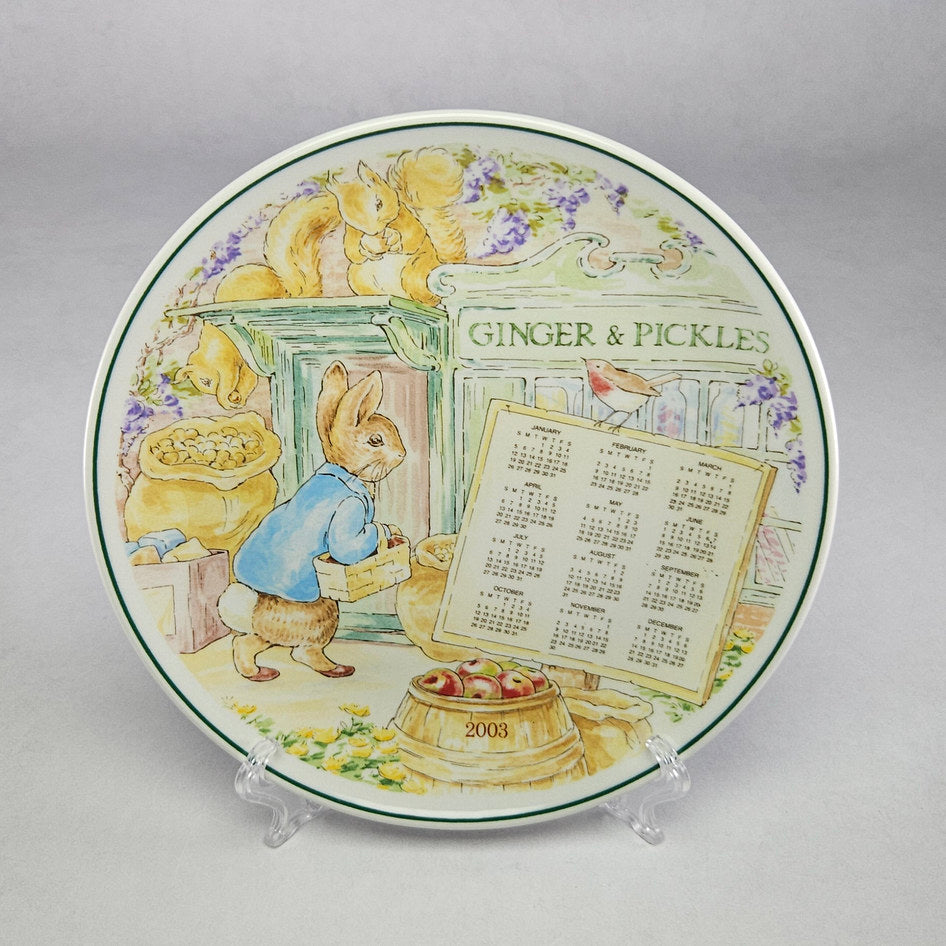 Wedgwood Peter Rabbit 2003 Calendar Plate