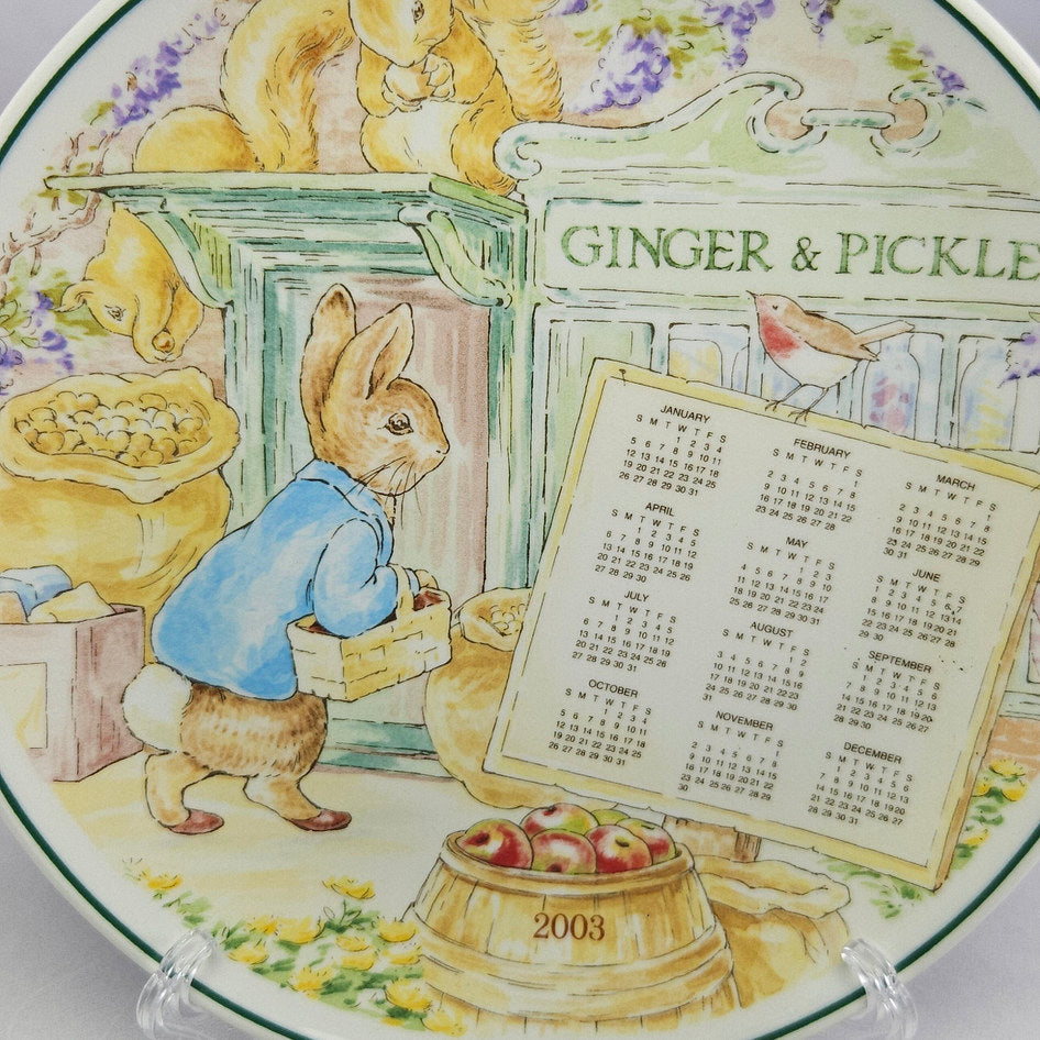 Wedgwood Peter Rabbit 2003 Calendar Plate