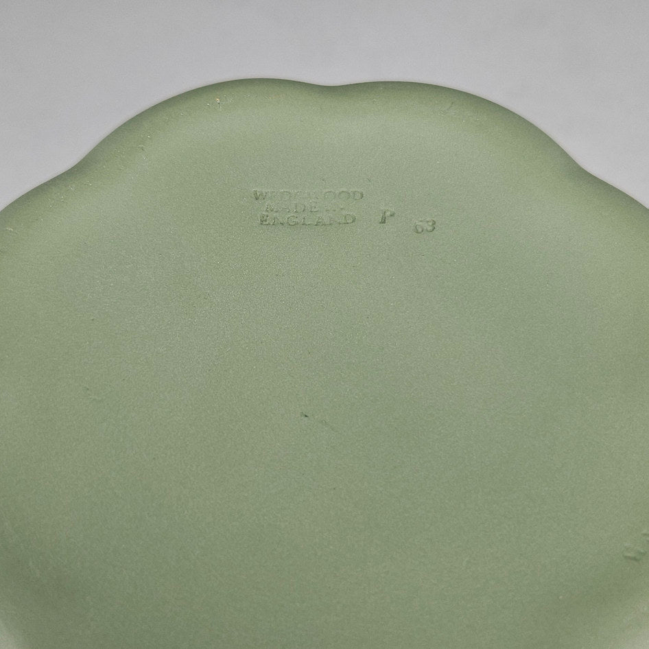 Wedgwood Sage Green Jasperware Large Round Lidded Trinket Box