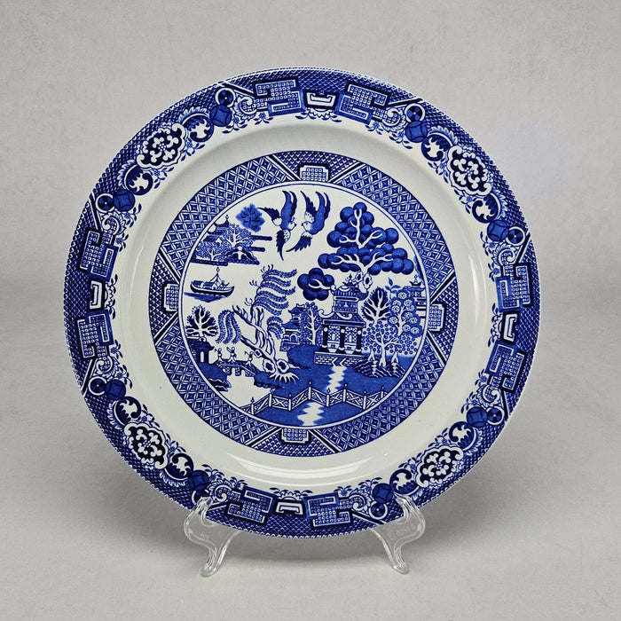 Wood & Sons Woods Ware Willow Blue and White Dinner Plate, view 1