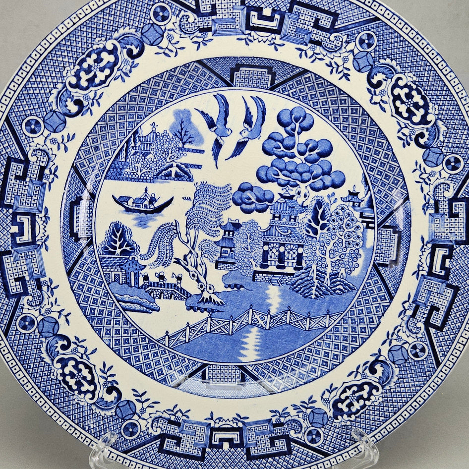 W.R. Midwinter Willow Blue and White Dinner Plate