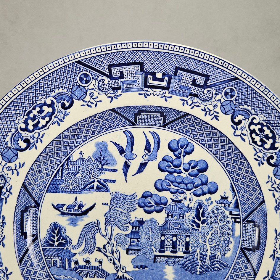 W.R. Midwinter Willow Blue and White Dinner Plate