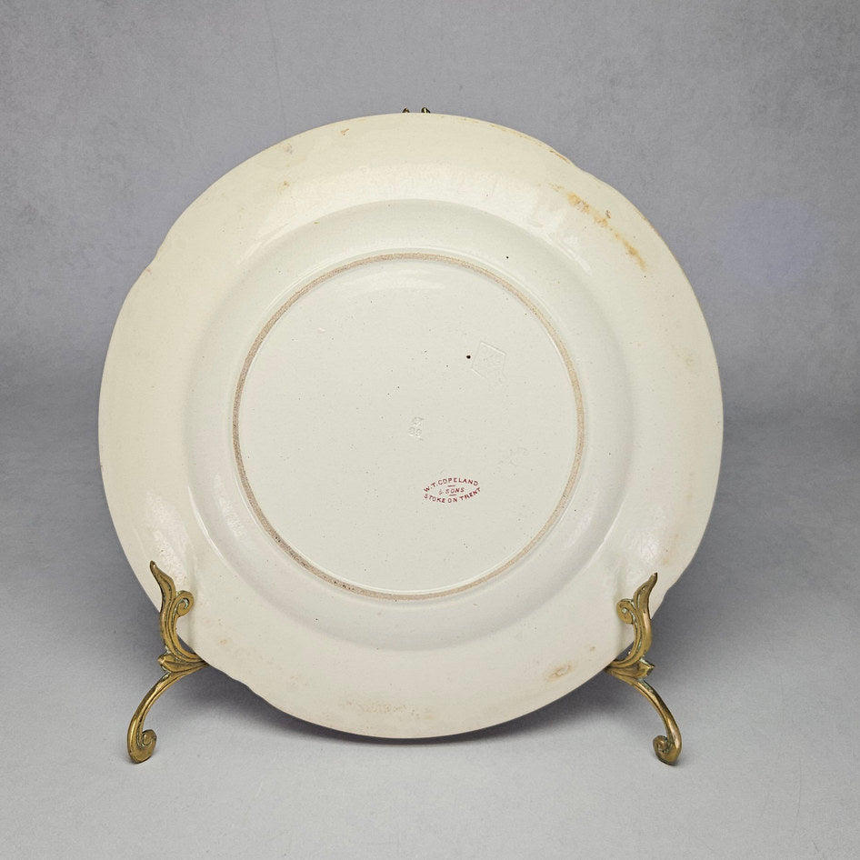 W.T. Copeland & Sons Red Willow Chinoiserie Transferware Plate