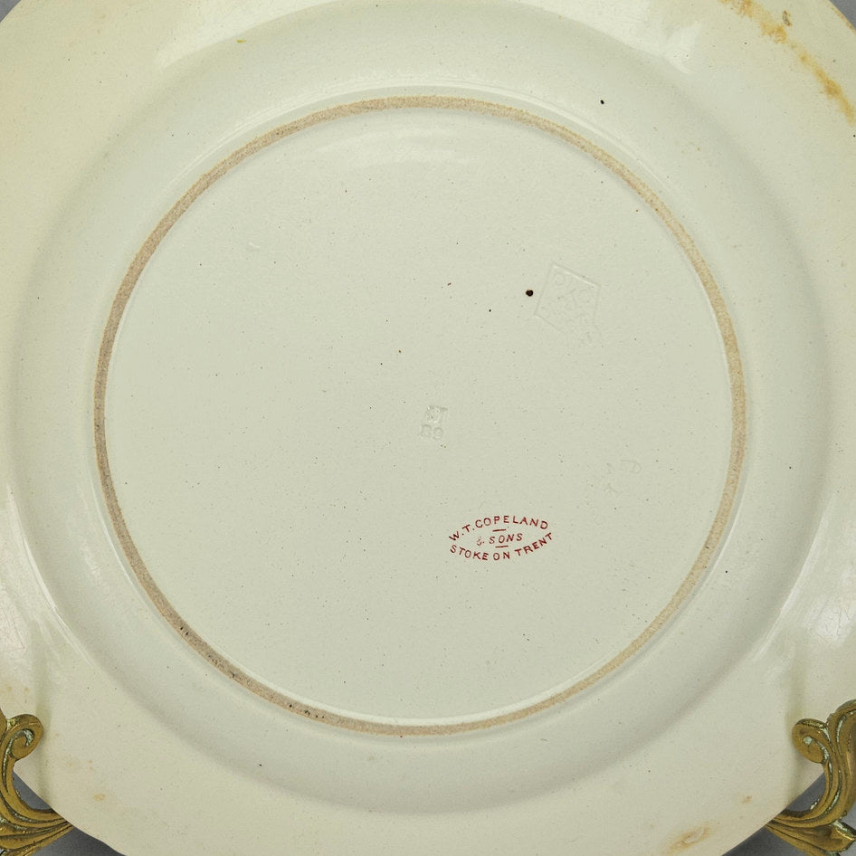 W.T. Copeland & Sons Red Willow Chinoiserie Transferware Plate